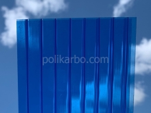 синий сотовый поликарбонат толщиной 10 мм